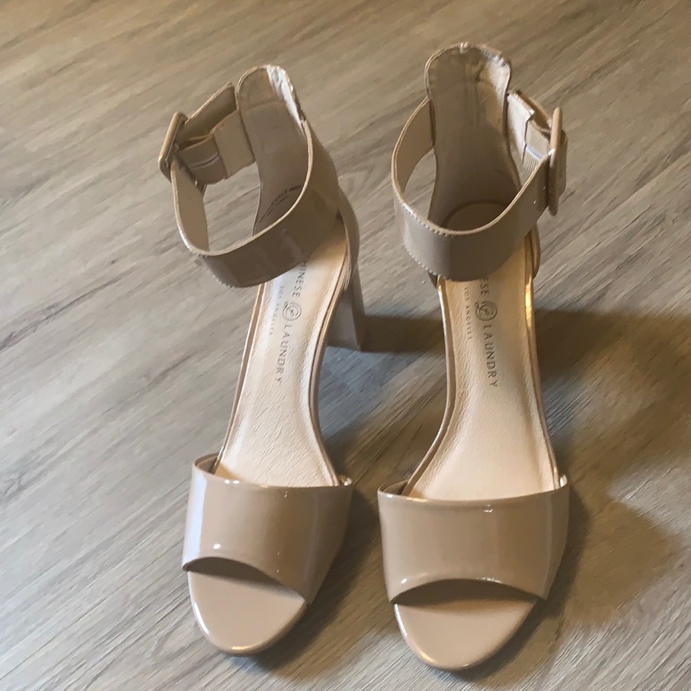 High heeled shoes